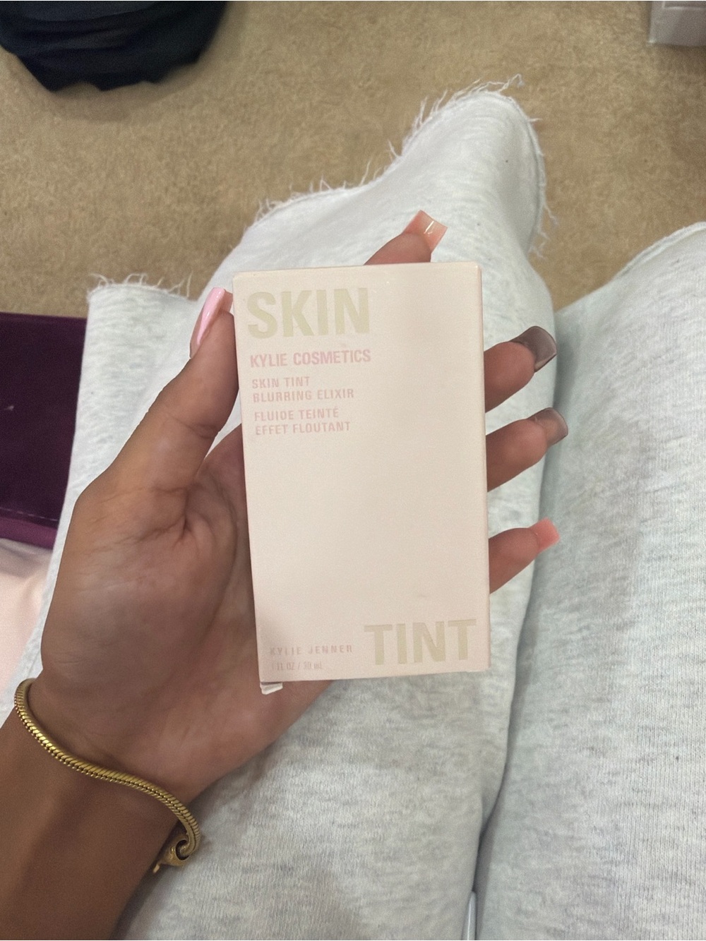 Kylie Cosmetics Skin Tint Blurring Elixir — Pale Pink Packaging